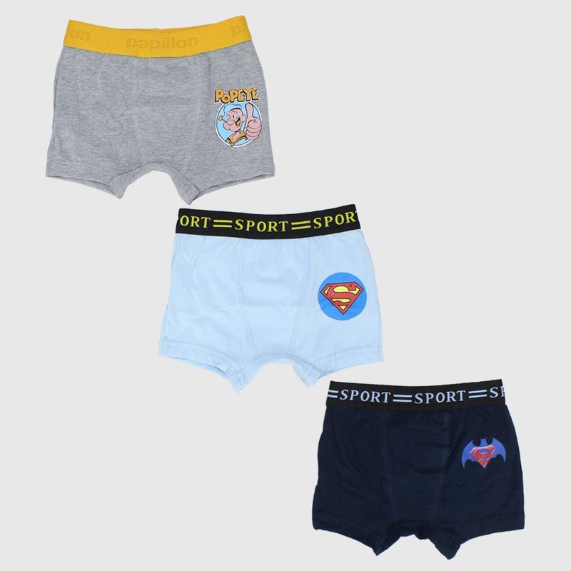 Plain Boxer Shorts (Pack Of 3)