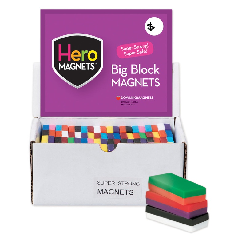 Hero Magnets Big Block/Lockdown Magnets, Set of 40