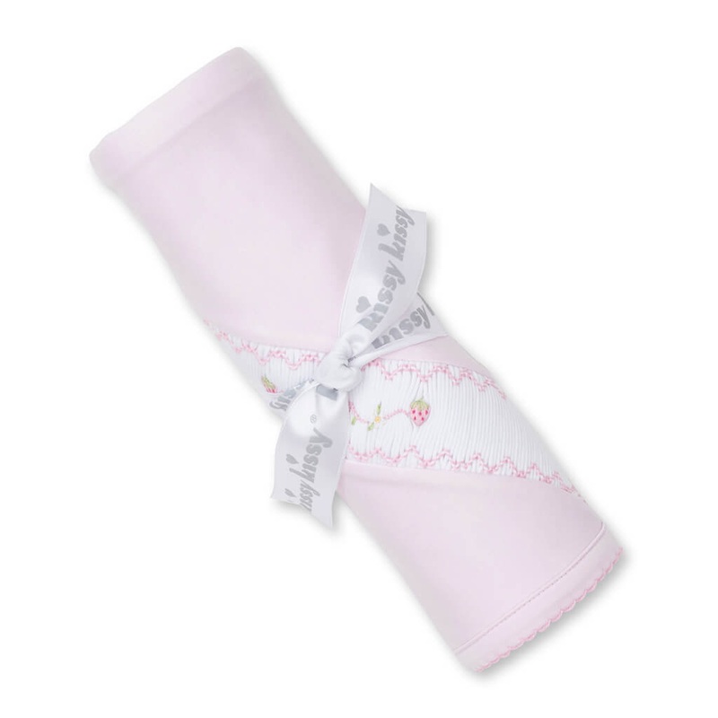 Kissy Kissy Hand Smocked Blanket CLB Summer Medley 24 Pink