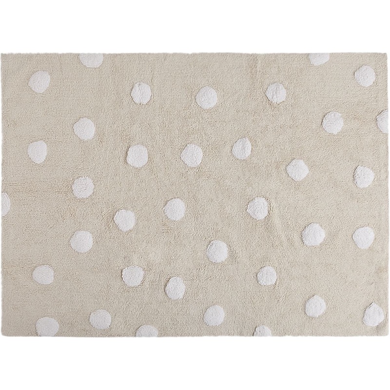 Lorena Canals Polka Dots Rug – Beige (4′ x 5′ 3″)