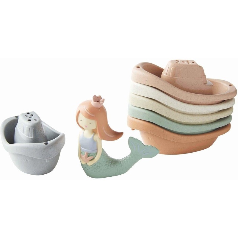 Mud Pie Mermaid Stacking Boat Toy Set