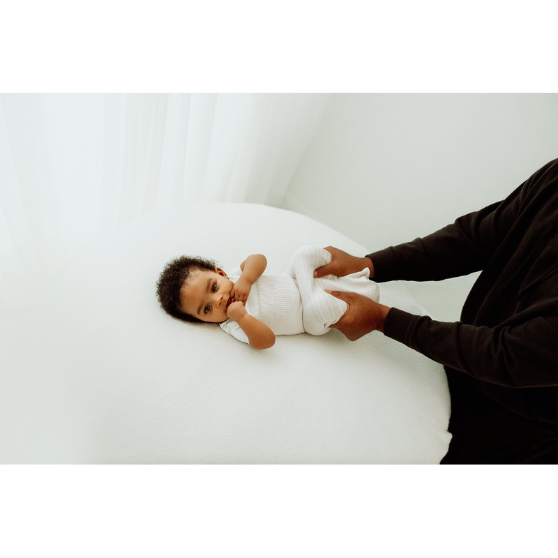 Swaddelini Bamboo Blend Beige Arms Out Short Sleeve Sleep Sack