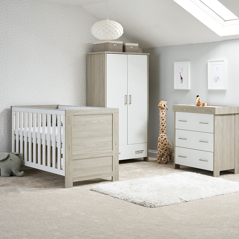 Obaby Nika 3 Piece Room Set – GREY WASH & WHITE