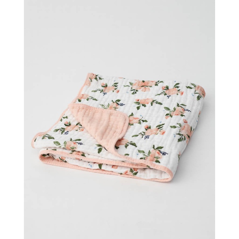 Little Unicorn Cotton Muslin Quilt in Watercolor Roses