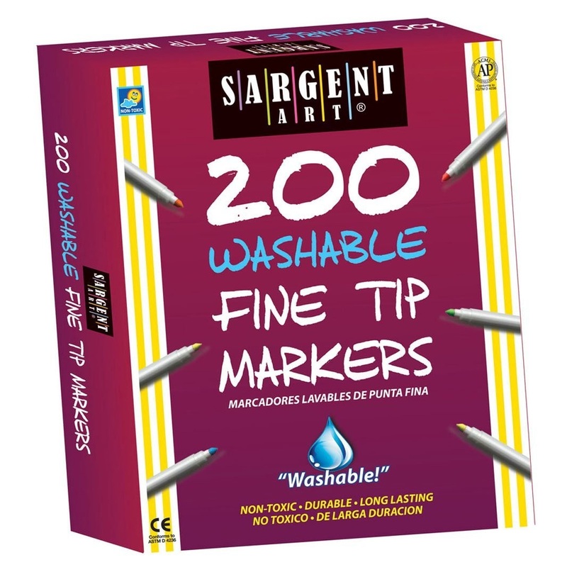 Sargent ArtFine Tip Washable Marker Classpack