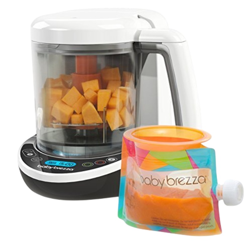 Baby Brezza One Step Food Maker Deluxe, White on Black