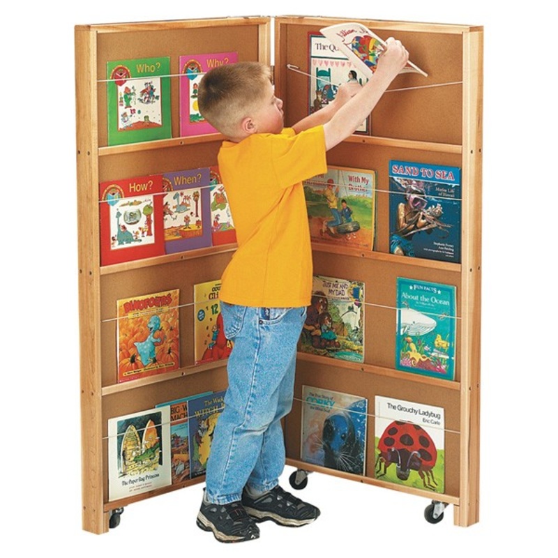 Jonti-Craft Mobile Library Bookcase – 2 Sections