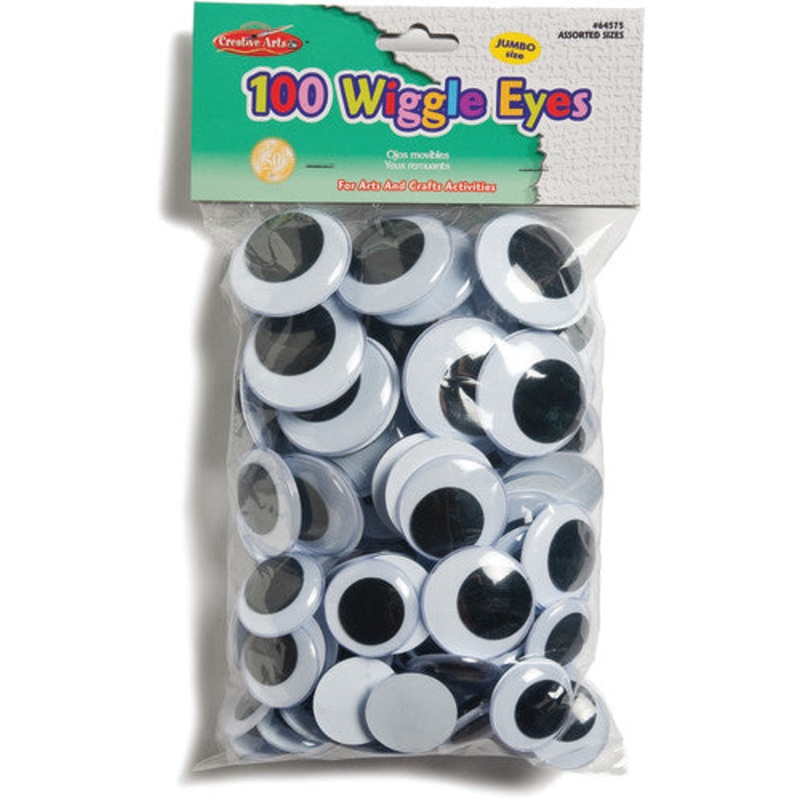 Jumbo Wiggle Eyes, Black