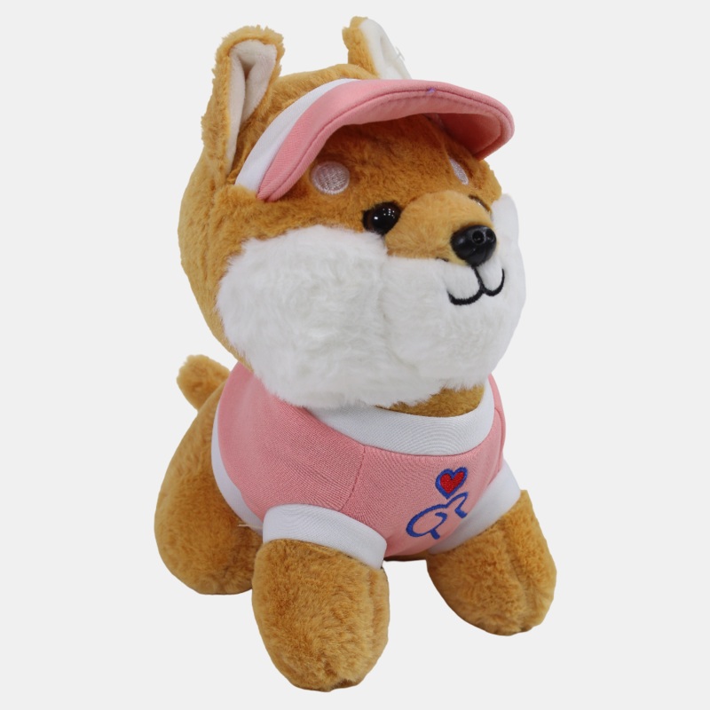 Corgi Plush Toy  22cm – Pink Outfit