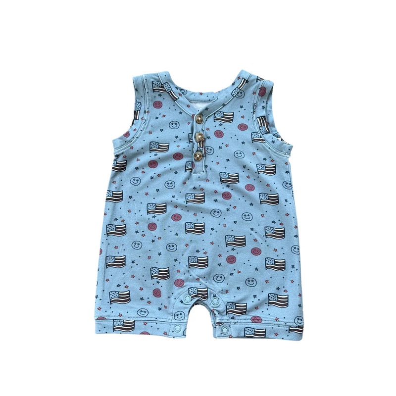 Babysprouts Boy’s Sleeveless Romper | Retro America