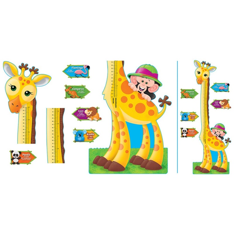 Giraffe Growth Chart Bulletin Board Set