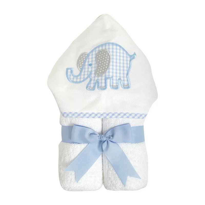 Hooded Towel – Blue Elephant