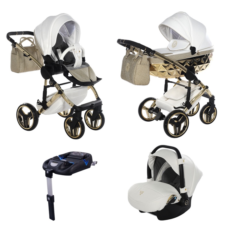 JUNAMA HANDCRAFT GLITTER GOLD – 4IN1 (INCLUDES CAR SEAT & ISOFIX BASE)