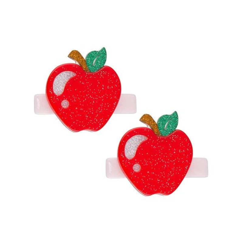 Lilies & Roses Apple Hair Clips