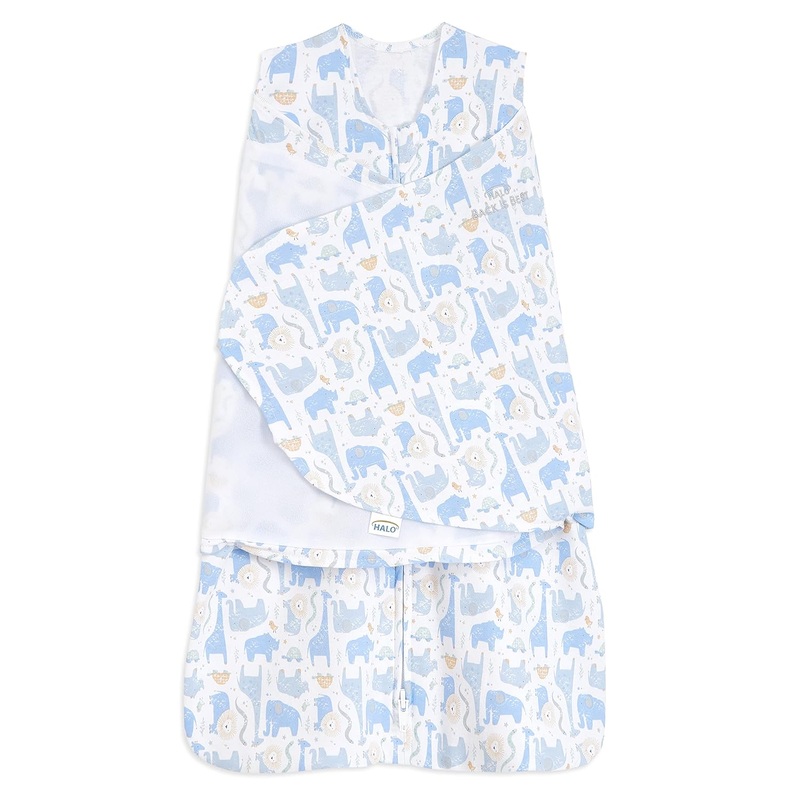 Halo SleepSack Swaddle, Small, Blue Safari