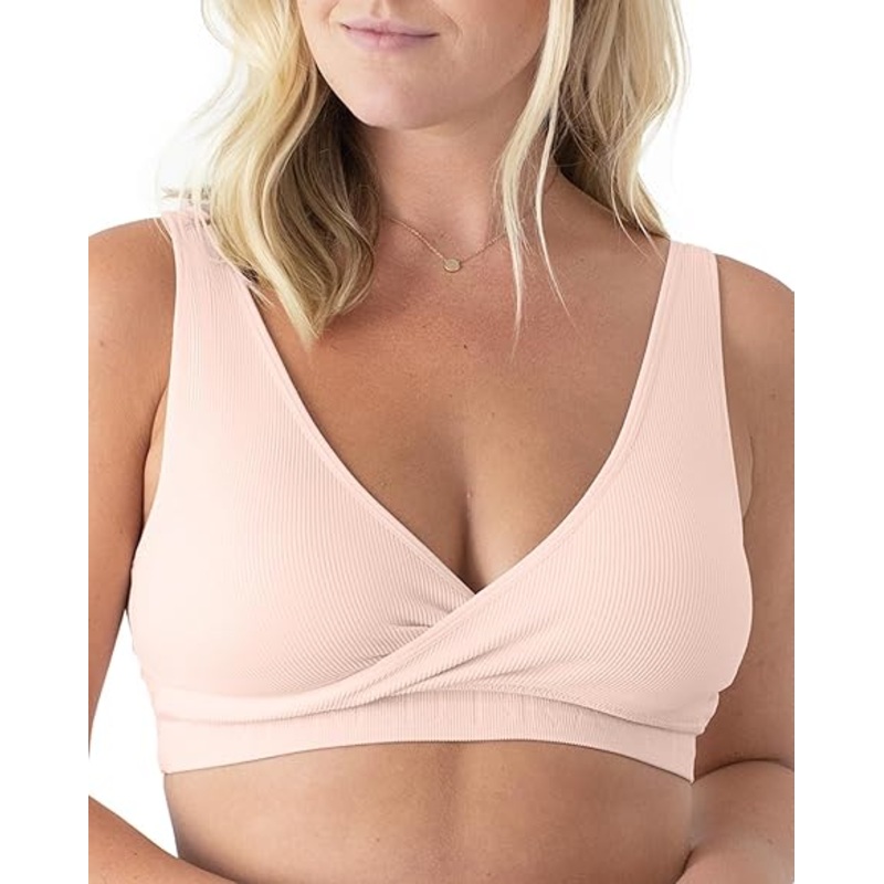 Kindred Bravely Sublime Adjustable Crossover Nursing & Lounge Bra, Small, Soft Pink