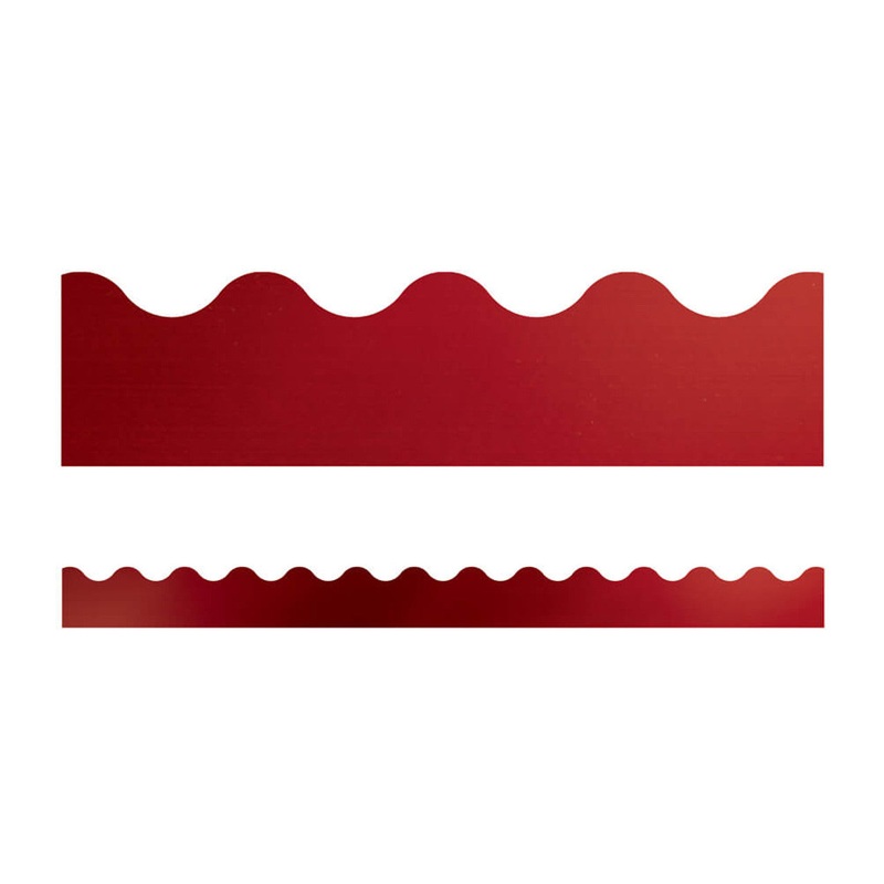 Cherry Foil Scalloped Bulletin Board Borders