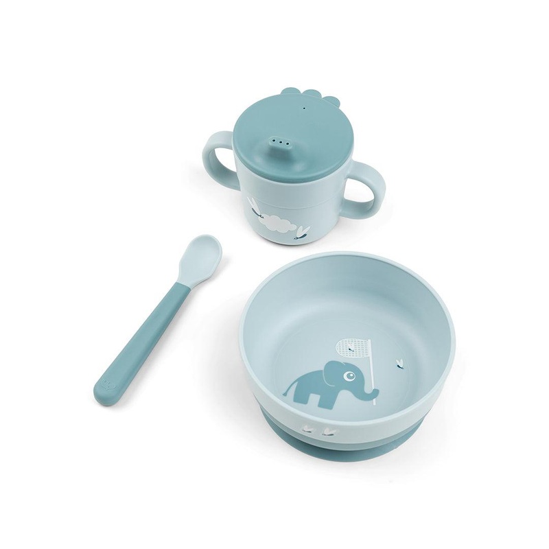 Done by Deer – Foodie First Meal Set – Blue – Elphee