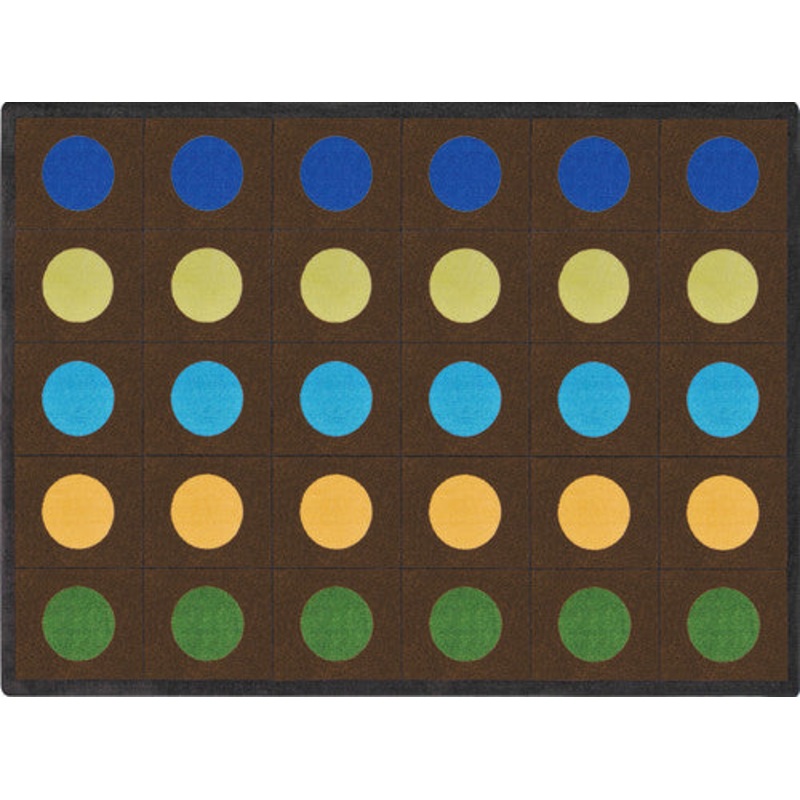 Lots of Dots Rug, 10’9″ x 13’2″ (30 dots), Earthtone