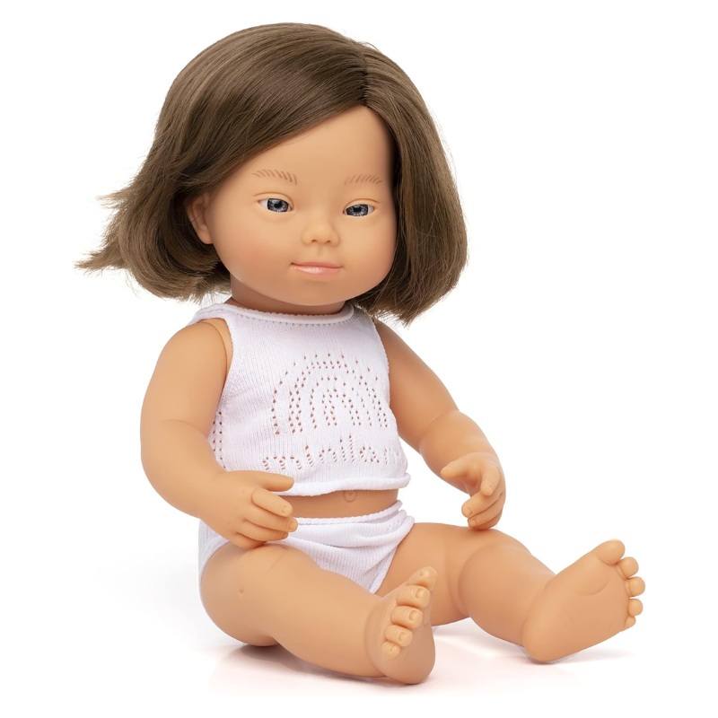 Baby Doll Caucasian Girl with Down Syndrome – 15″