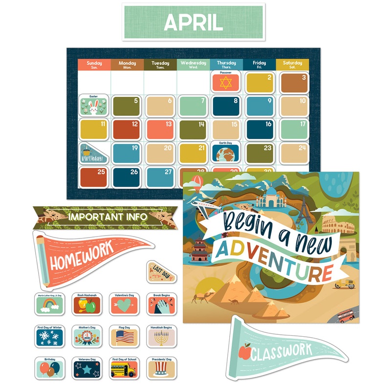 Let’s Explore Calendar Bulletin Board Set