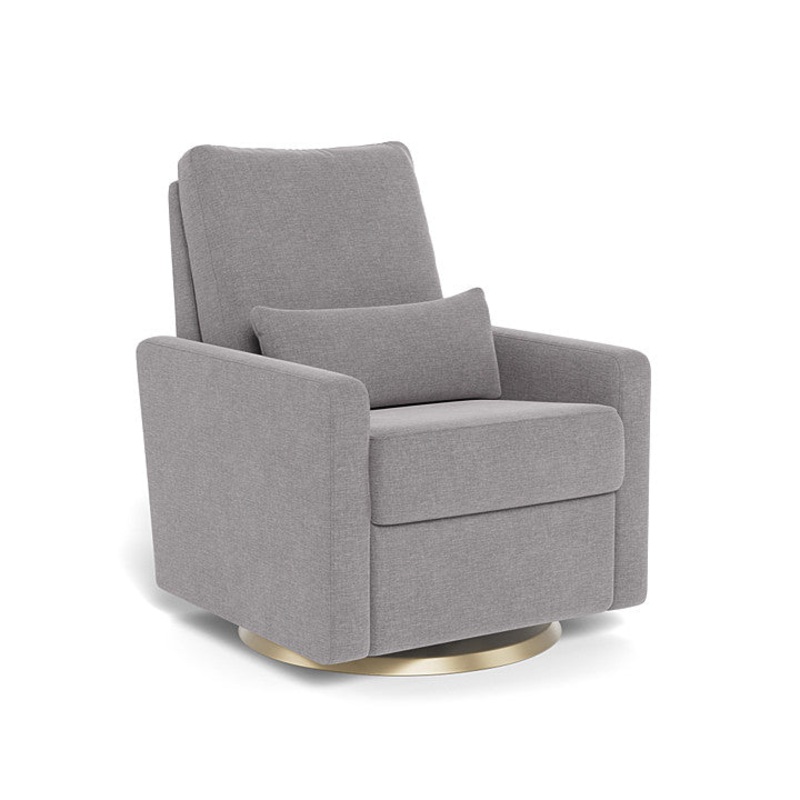 Monte Design – Motorized Matera Glider Recliner –  Matte Gold Swivel Base