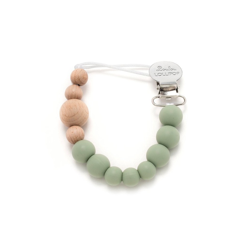 Wood + Silicone Pacifier Clip