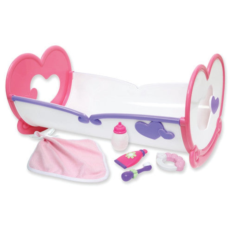 Deluxe Rocking Doll Crib & Accessories
