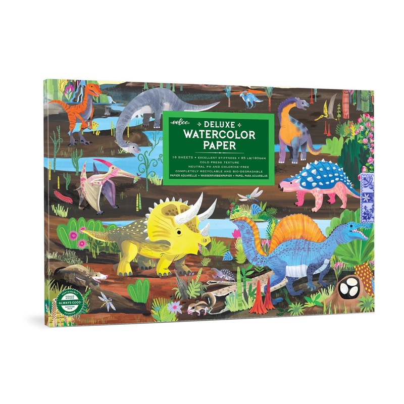 eeBoo Dinosaur Watercolor Pad