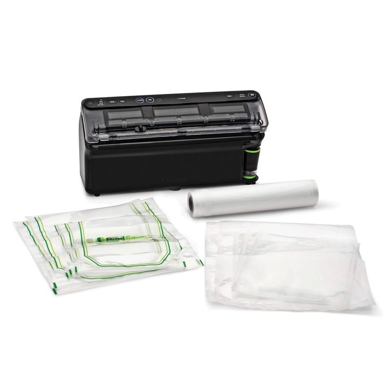 Elite All-in-One Liquid Plus Vacuum Sealer with Bags and Roll – Black