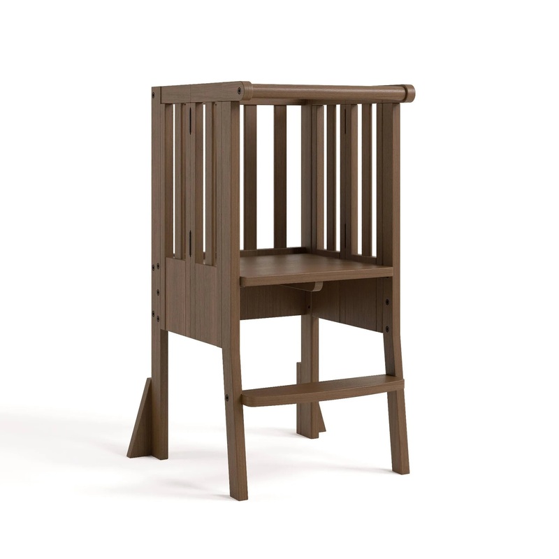 Foldable Toddler Step Stool – Hazelnut
