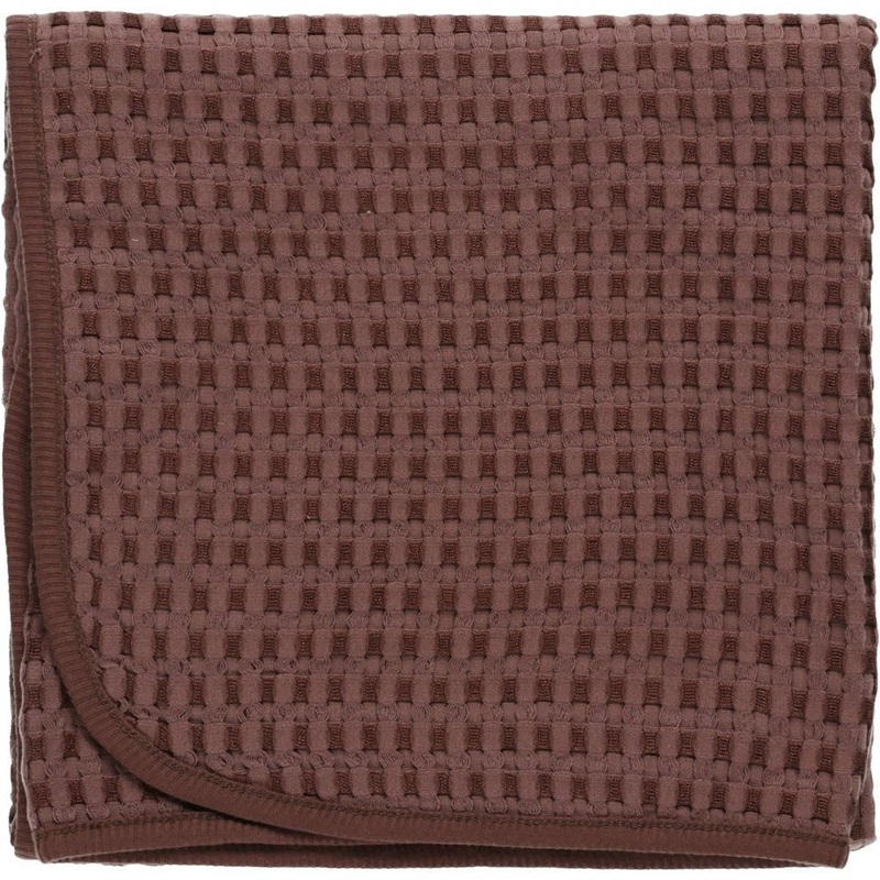 Quincy Mae Waffle Baby Blanket | Plum
