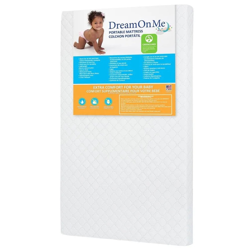 Sunset 3 Extra Firm Fiber Crib Mattress, White