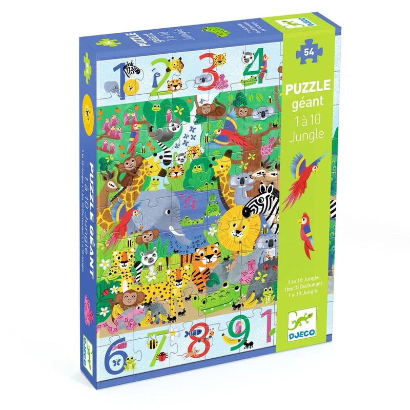 Djeco Giant Jungle 1 To 10 54 Piece Puzzle
