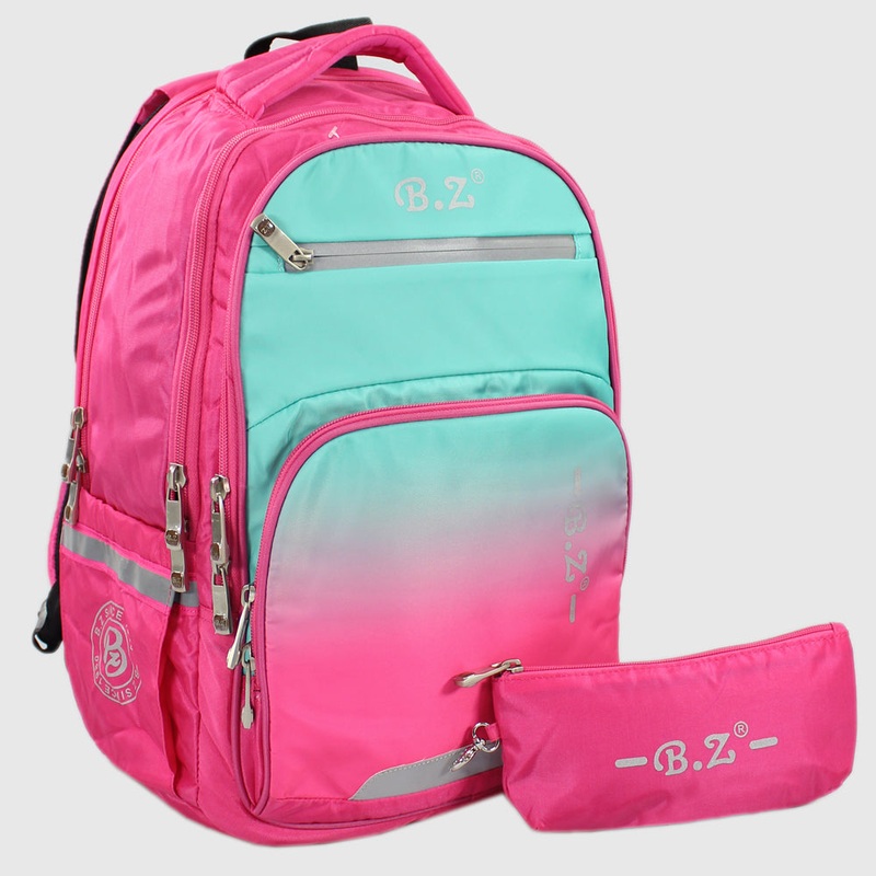 Pink 20 Inches Backpack + Pencil Case
