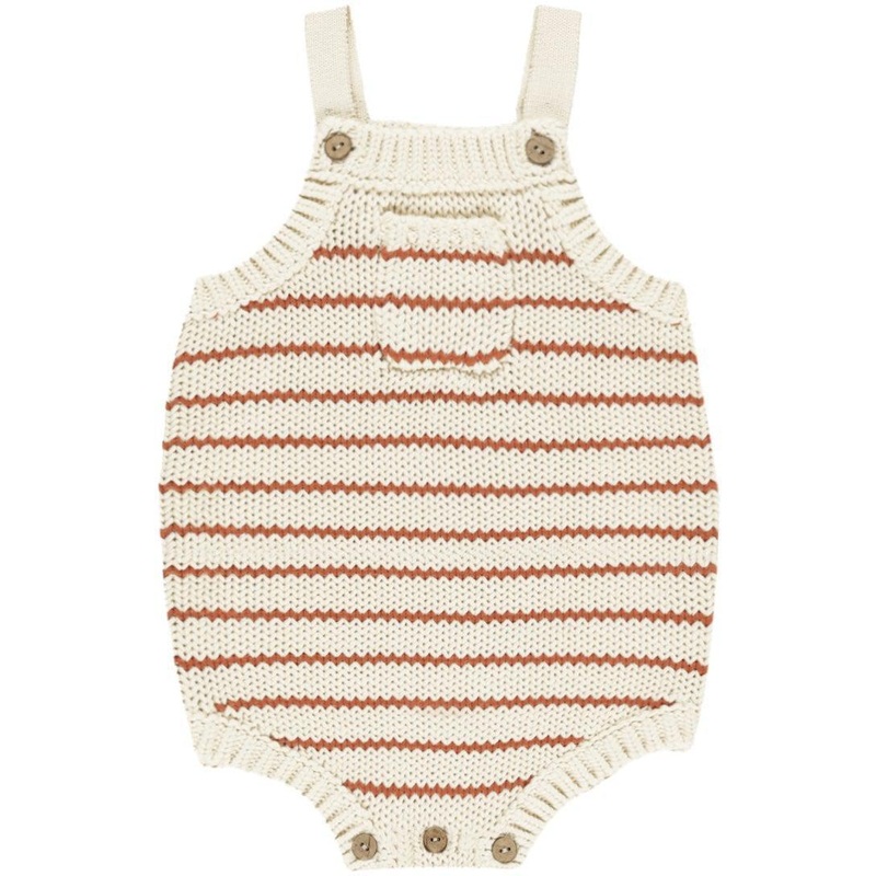 Rylee + Cru Ashton Knit Romper || Poppy Stripe