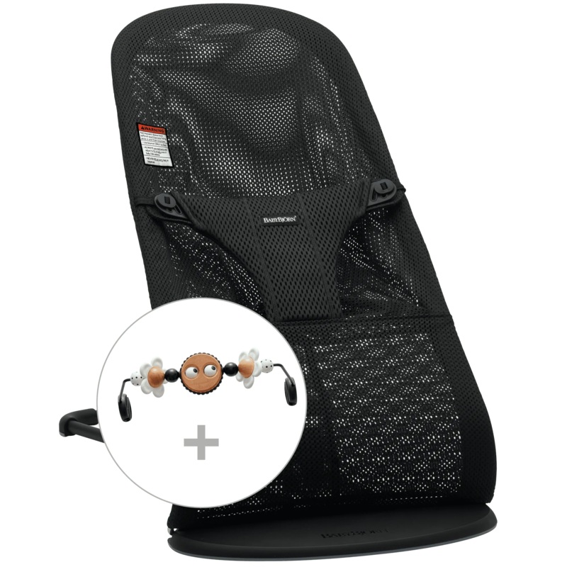 Bouncer Bliss in 3D Mesh, Black w/Blk