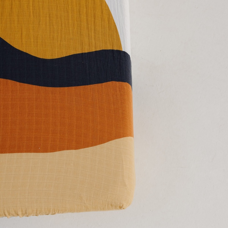 Clementine Kids – Cotton Muslin Crib Sheet – Sunset