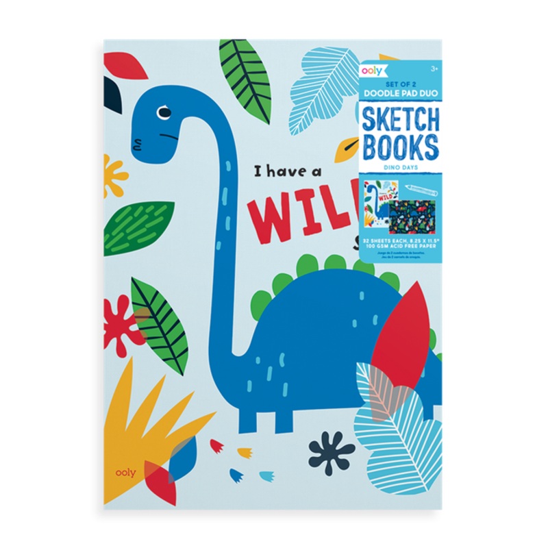 Dino Days Doodle Pad Duo Sketchbook – Set of 2