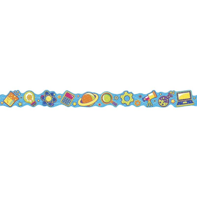 Eureka Classroom Deco Trim Extra Wide Die Cut Color My World