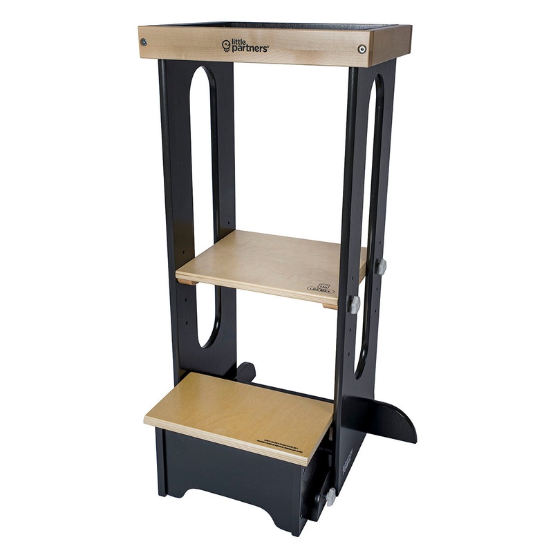 Little Partners Explore N Store Learning Tower – Charcoal / Natural Platform