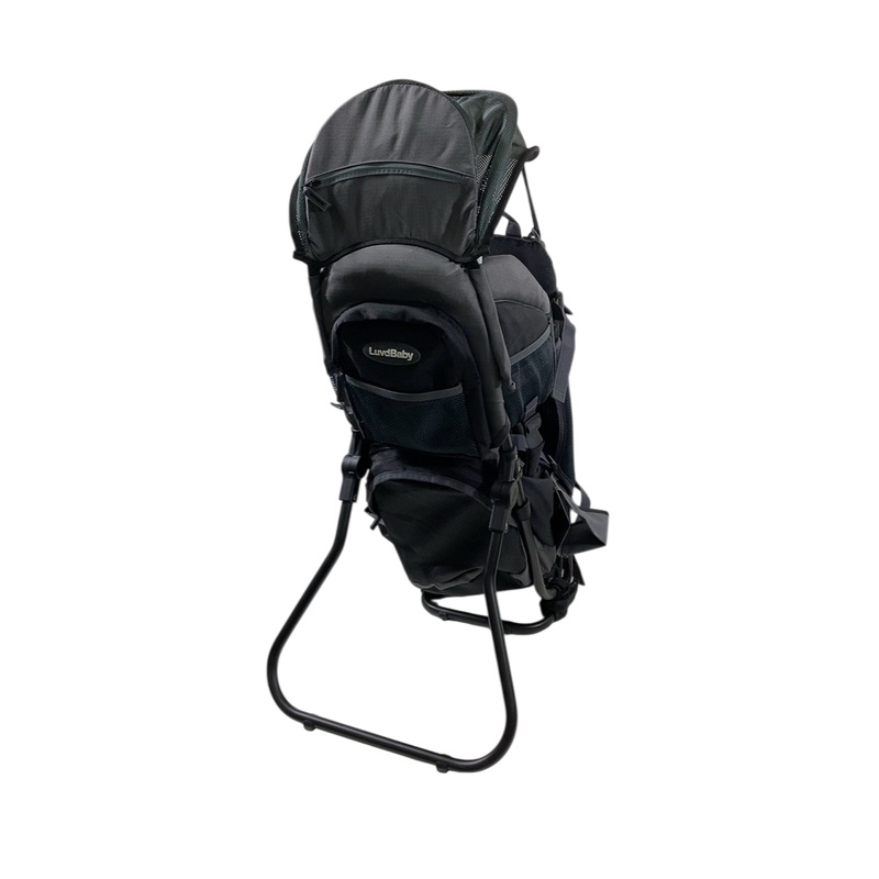 Luvdbaby Premium Baby Backpack Carrier for Hiking with Kids, Black/Grey