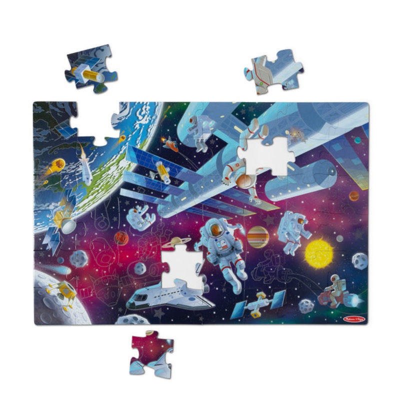 Melissa & Doug Outer Space Glow-in-the-Dark Floor Puzzle  48 Pieces