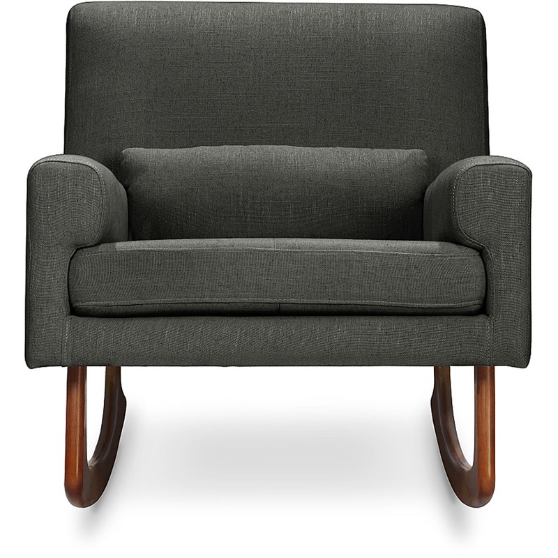 Nursery Works Sleepytime Rocker, Walnut Legs – Charcoal