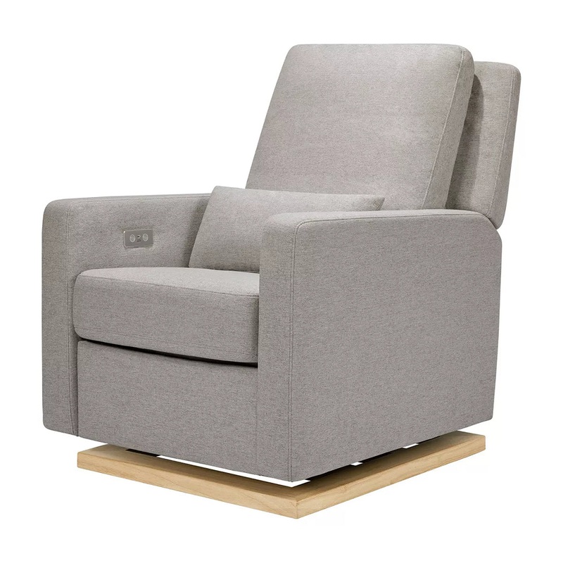 Sigi Glider with USB and Light Wood Base – Performance Gray