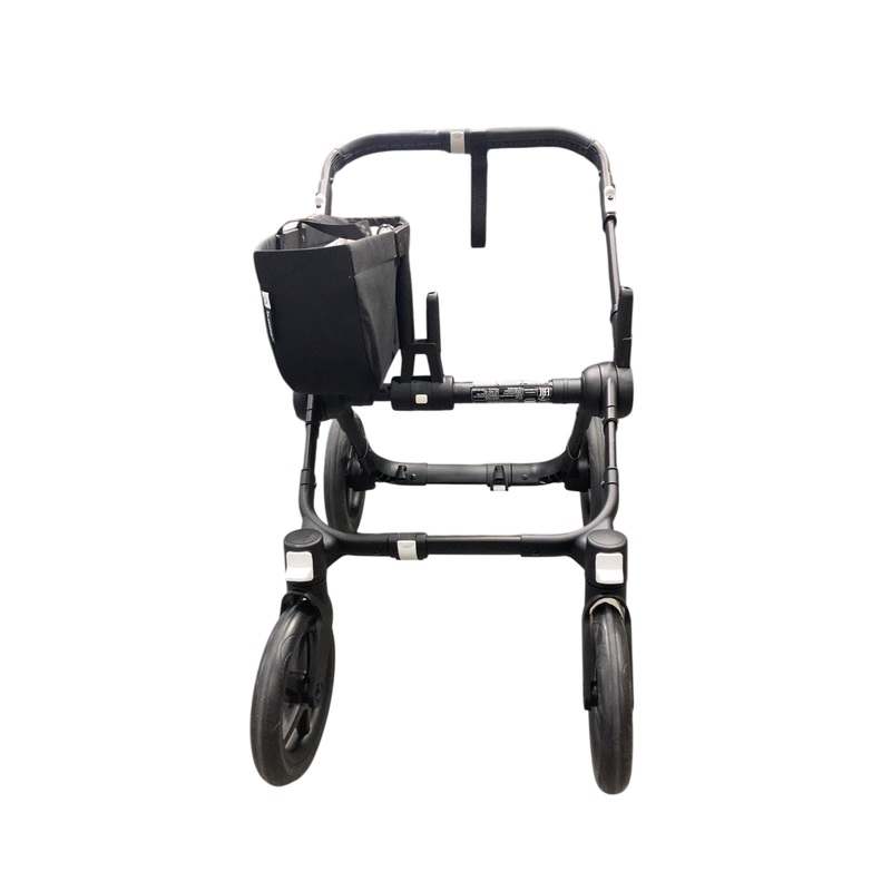 Bugaboo Donkey 5 Duo Stroller Frame, Black, 2024, Frame and Side Basket