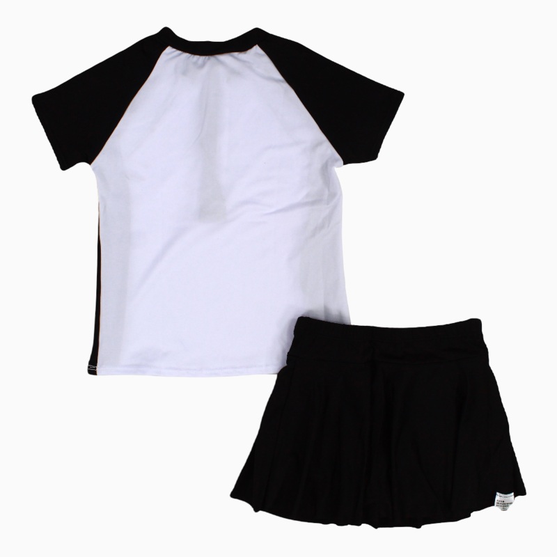 Girls 2-Piece Swimsuit  White/Black