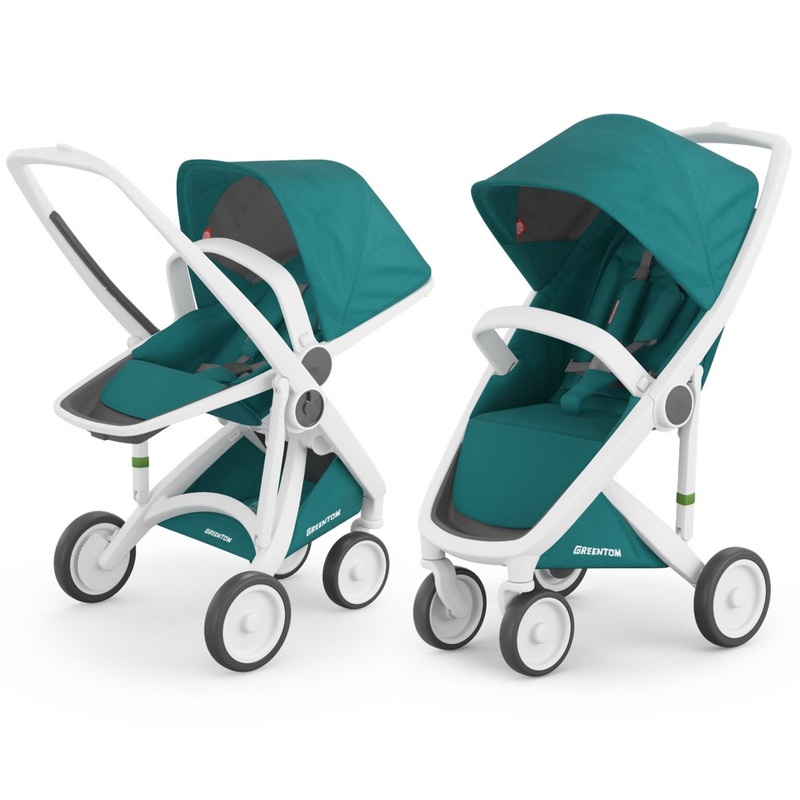 Greentom 2 in 1 Stroller – White/Teal