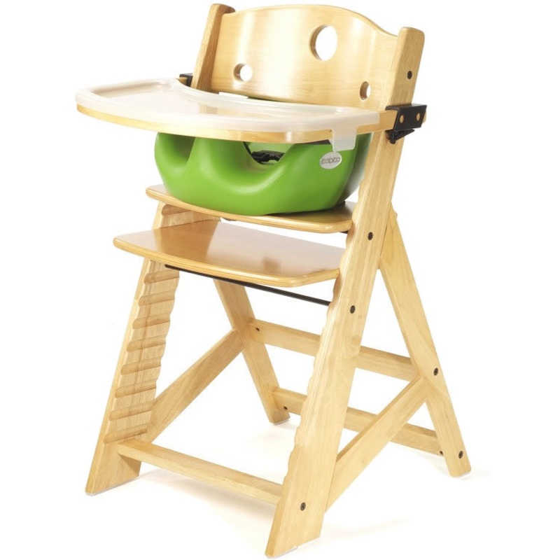 Keekaroo Height Right High Chair & Infant Insert – Natural/Lime