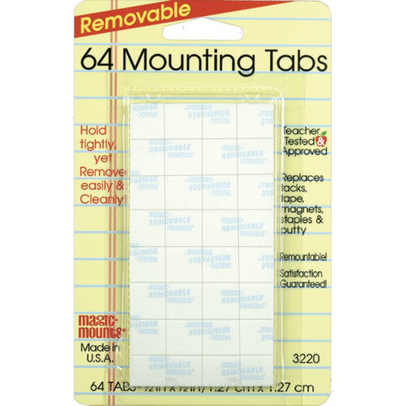 Magic Mounts Mounting Tabs, 1/2″ x 1/2″, Pack of 64